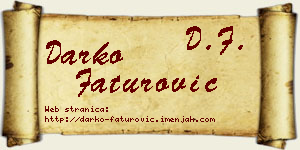 Darko Faturović vizit kartica